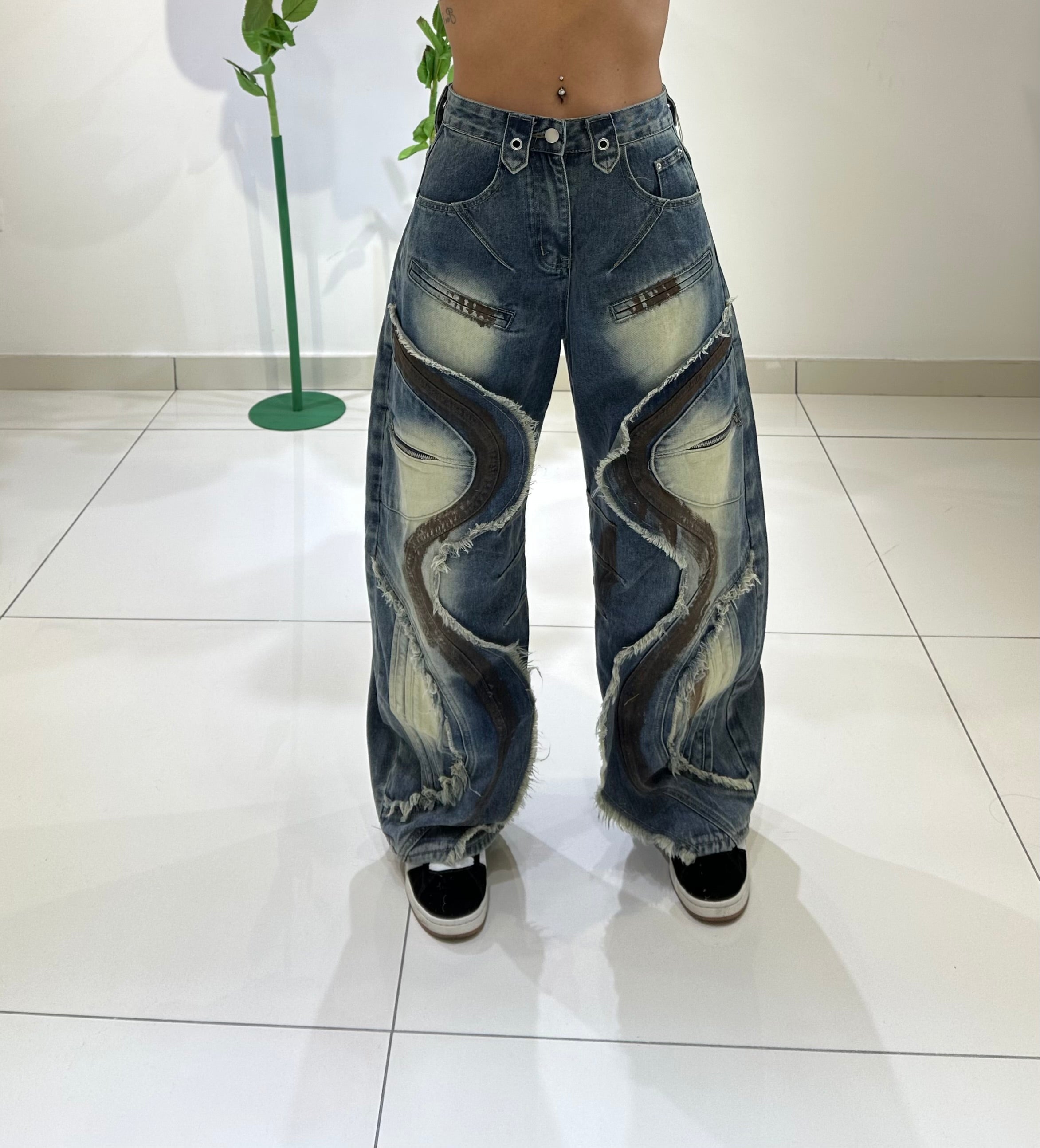 Jeans larghi dolci